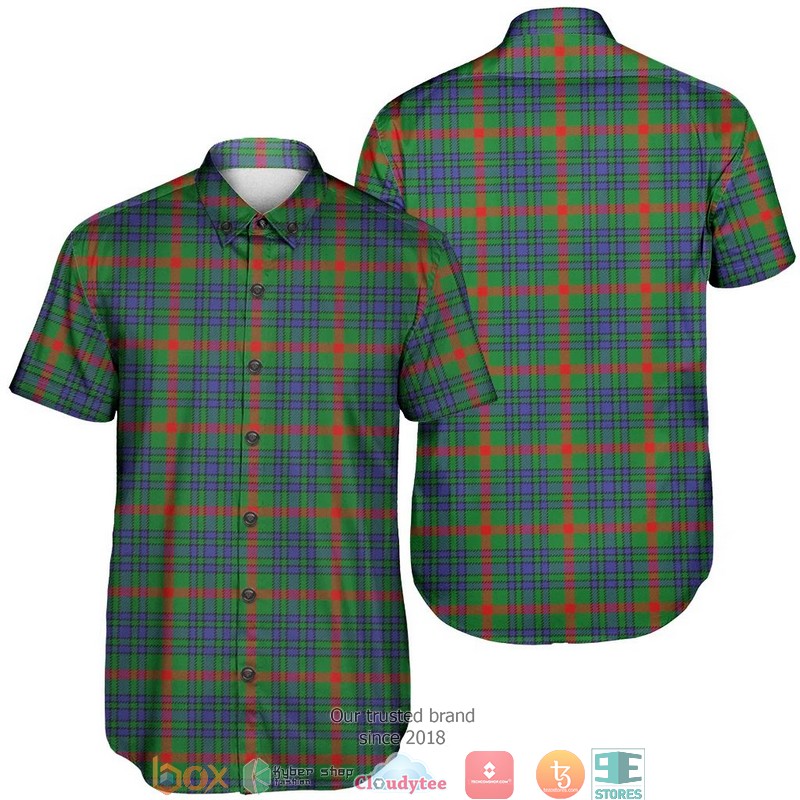 Aiton Tartan Short Sleeve Hawaiian Shirt
