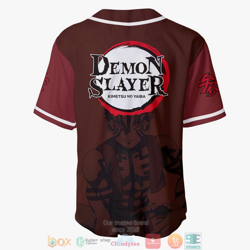 Akaza Demon Slayer Baseball Jersey Shirt 3 Akaza Demon Slayer Baseball Jersey Shirt 1 2