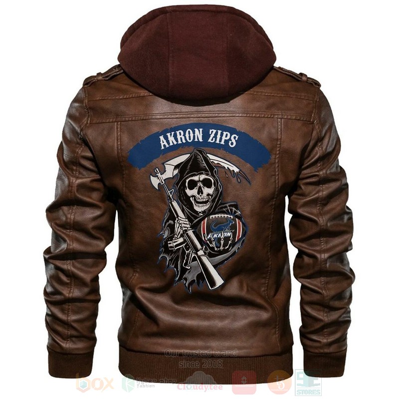 Akron Zips NCAA Football Sons of Anarchy Browns Leather Jacket