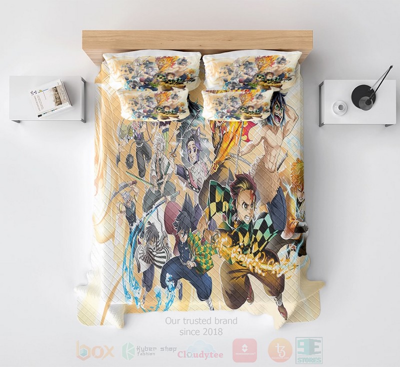 All Star Demon slayer Premium Brushed Demon Slayer Kimetsu no Yaiba Bedding Set 1