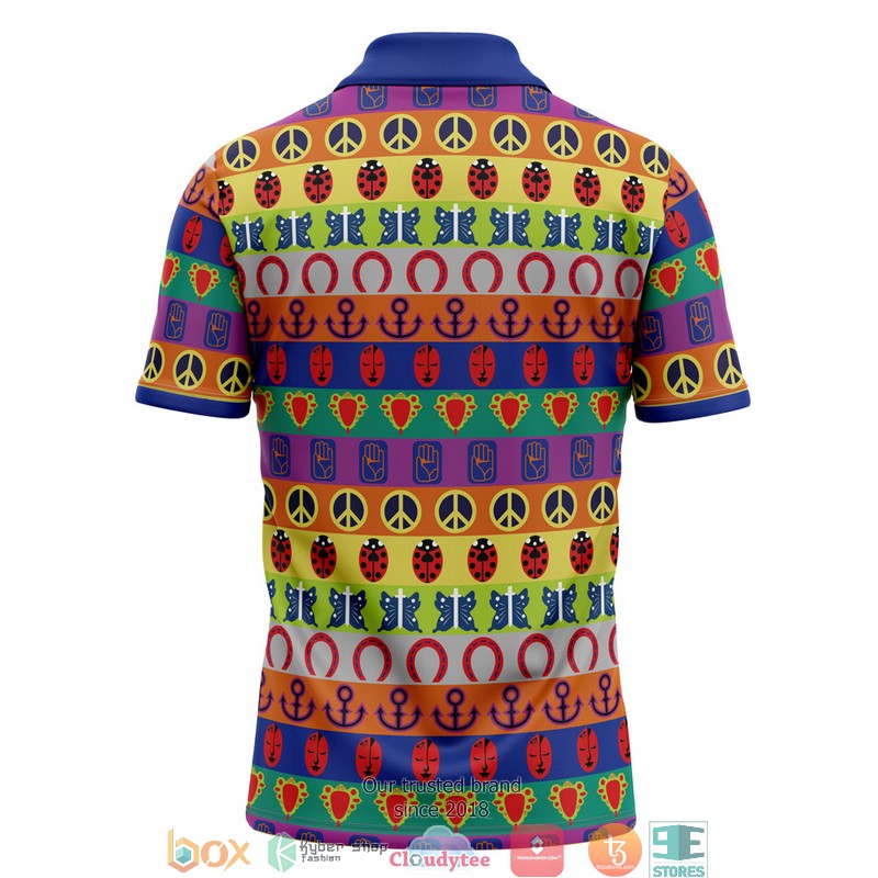 All Symbols Pattern Jojos Bizarre Adventure Polo Shirt 2 All Symbols Pattern Jojos Bizarre Adventure Polo Shirt 1
