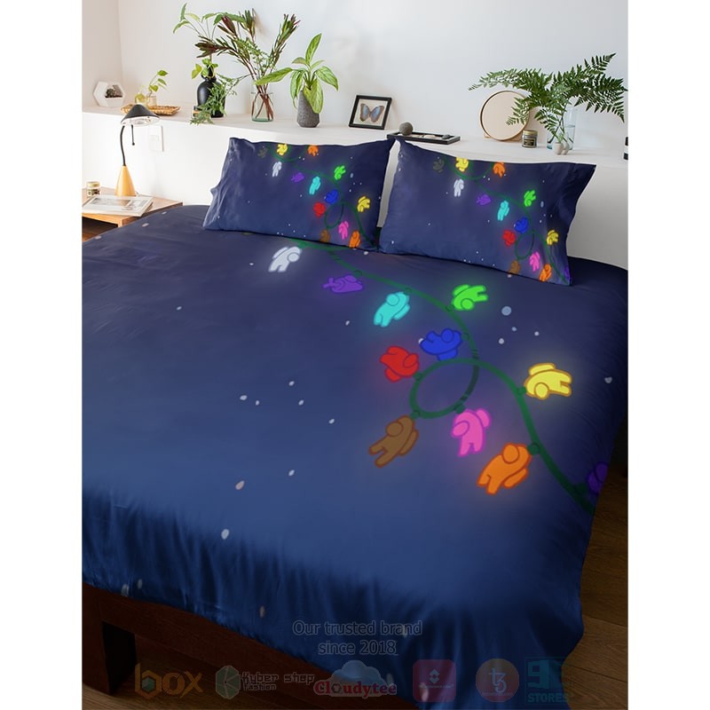 Among Us Minimalist Design Glowing Branch Gaming Bedding Set 1