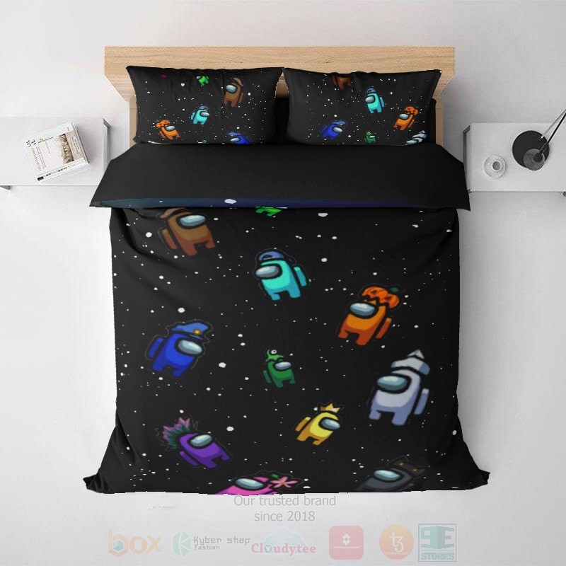 Among Us Space Ship Premium Brushed Gaming Bedding Set