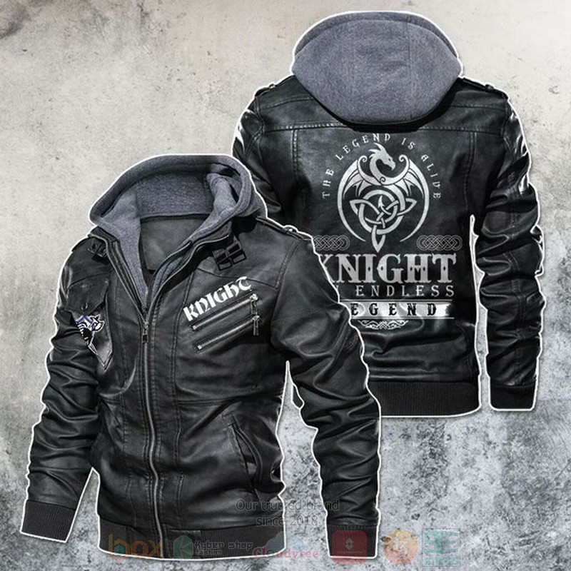 An Endless Legend Dragon Knight Motorcycle Rider Leather Jacket