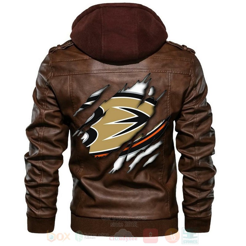Anaheim Ducks NHL Hockey Sons of Anarchy Browns Leather Jacket