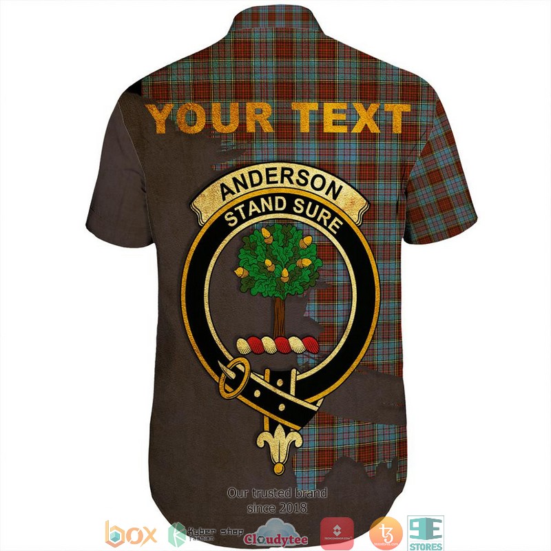 Anderson Modern Tartan Crest Personalized Short Sleeve Hawaiian Shirt 3 Anderson Modern Tartan Crest Personalized Short Sleeve Hawaiian Shirt 1 2
