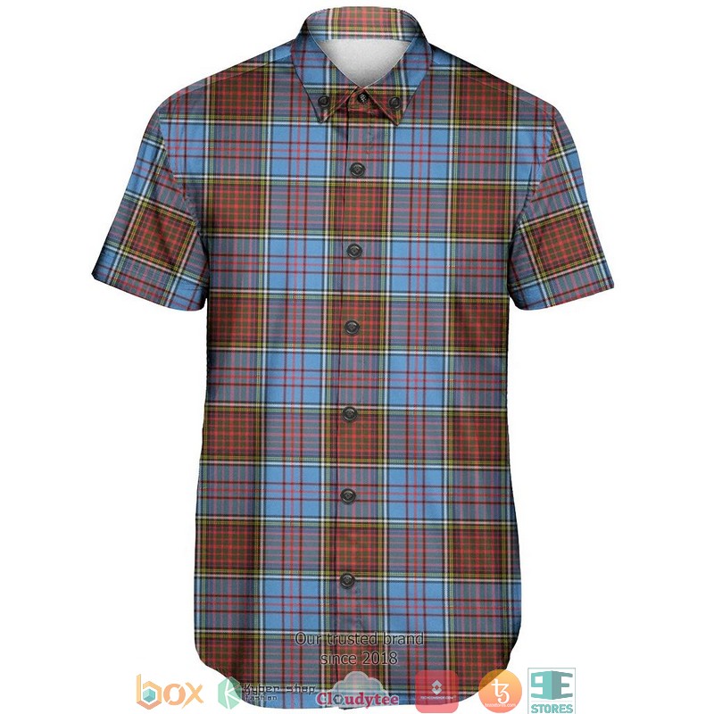 Anderson Modern Tartan Short Sleeve Hawaiian Shirt 2 Anderson Modern Tartan Short Sleeve Hawaiian Shirt 1