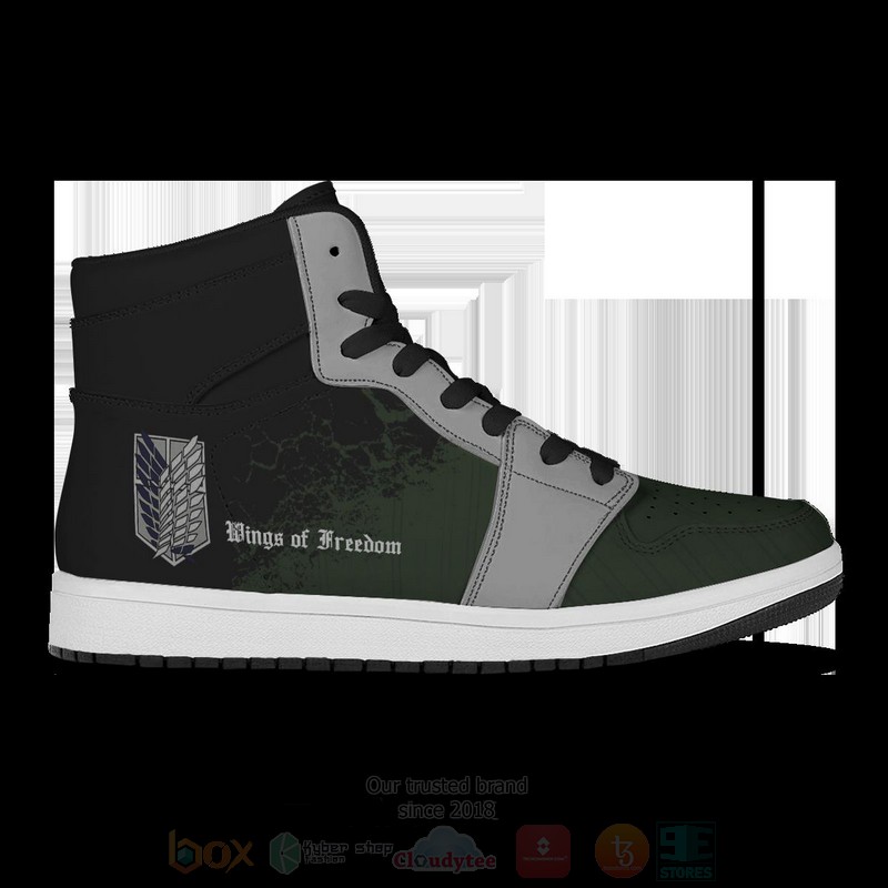 Anime Attack On Titan Recon Corps Air Jordan High Top Shoes 1