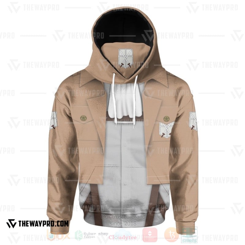 Anime Attack On Titan The Training Corps 3D Hoodie Mask 1 2 3 4