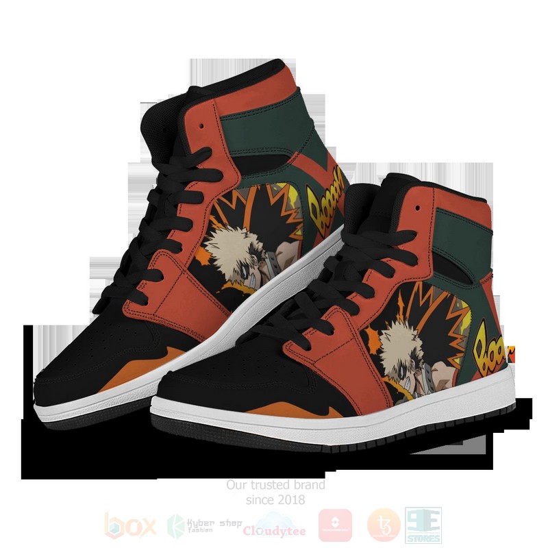 BEST Anime Bakugo Explosion Air Jordan 1 Retro High 4 Anime Bakugo Explosion Air Jordan High Top Shoes 1 2 3