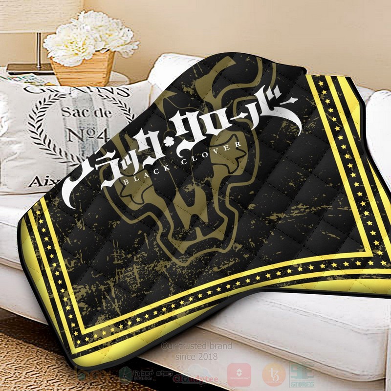 BEST Anime Black Clover Bulls Quilted Fabric 2 Anime Black Clover Bulls Quilt 1