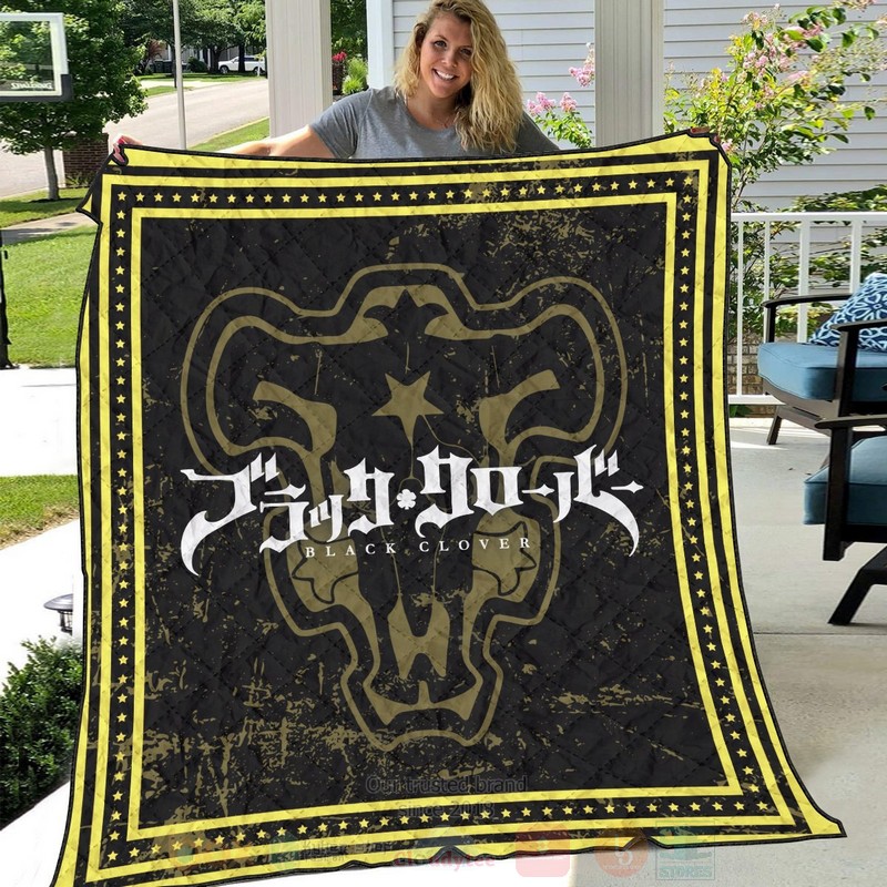 BEST Anime Black Clover Bulls Quilted Fabric 6 Anime Black Clover Bulls Quilt 1 2 3 4 5
