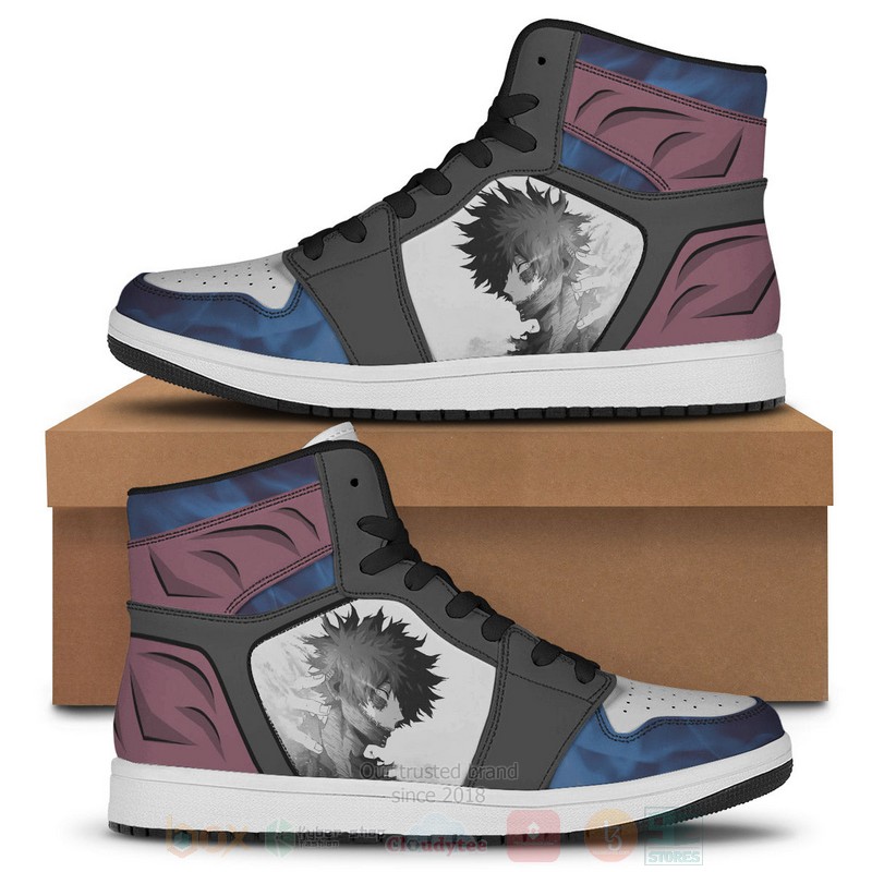 Anime Dabi Blueflame Air Jordan High Top Shoes