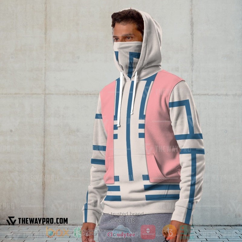Anime Demon Slayer Kimetsu no Yaiba Hakuji Akaza Hoodie Mask 1