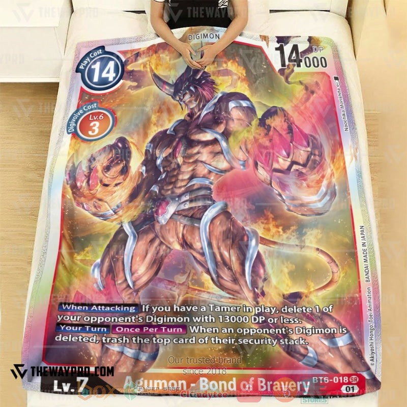 Anime Digimon Agumon Bond Of Bravery Soft Blanket 1