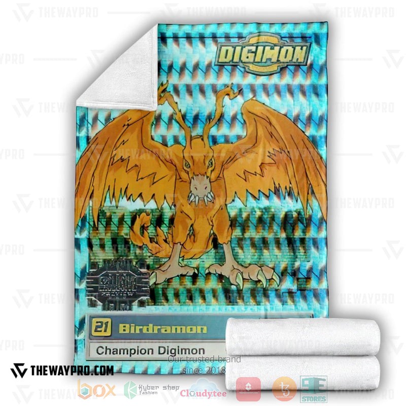 NEW Digimon Cockatrimon Soft Blanket 3 Anime Digimon Cockatrimon Soft Blanket 1 2