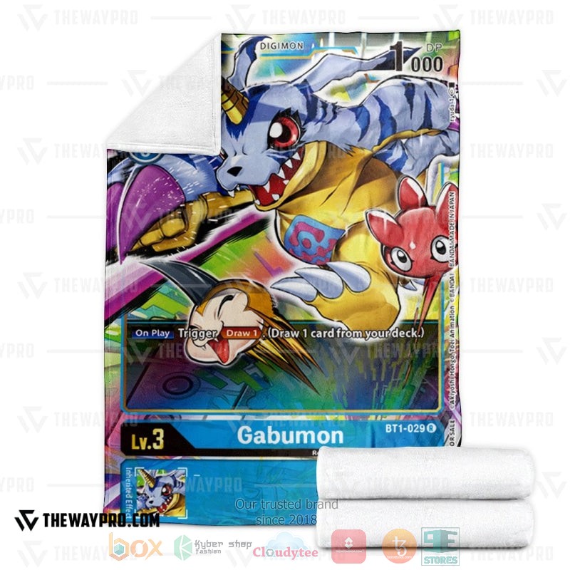 NEW Digimon Gabumon Soft Blanket 3 Anime Digimon Gabumon Soft Blanket 1 2