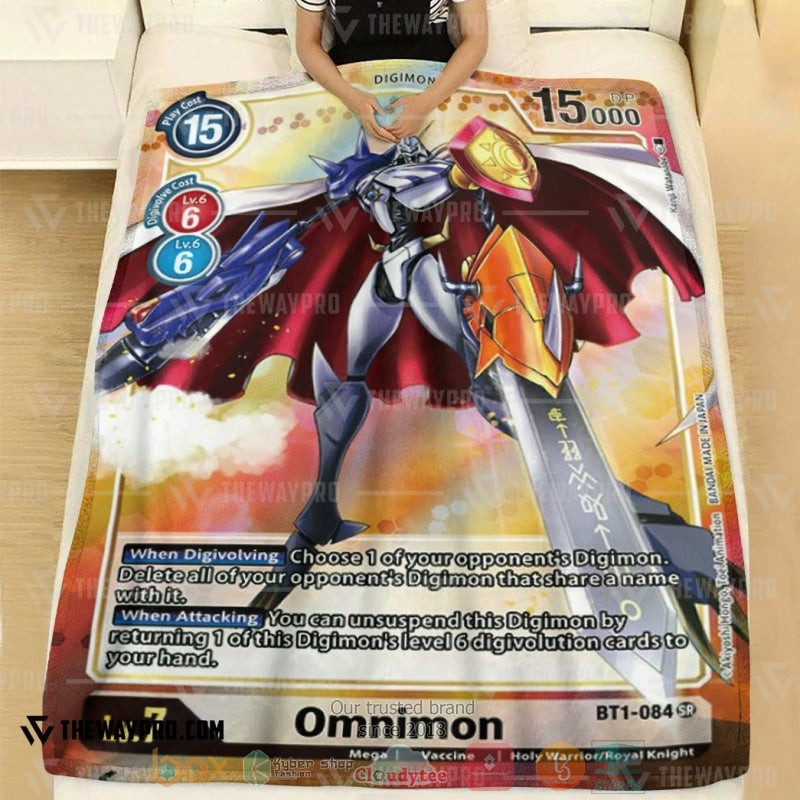 Anime Digimon Omnimon BT1 084 Alt Art Soft Blanket 1