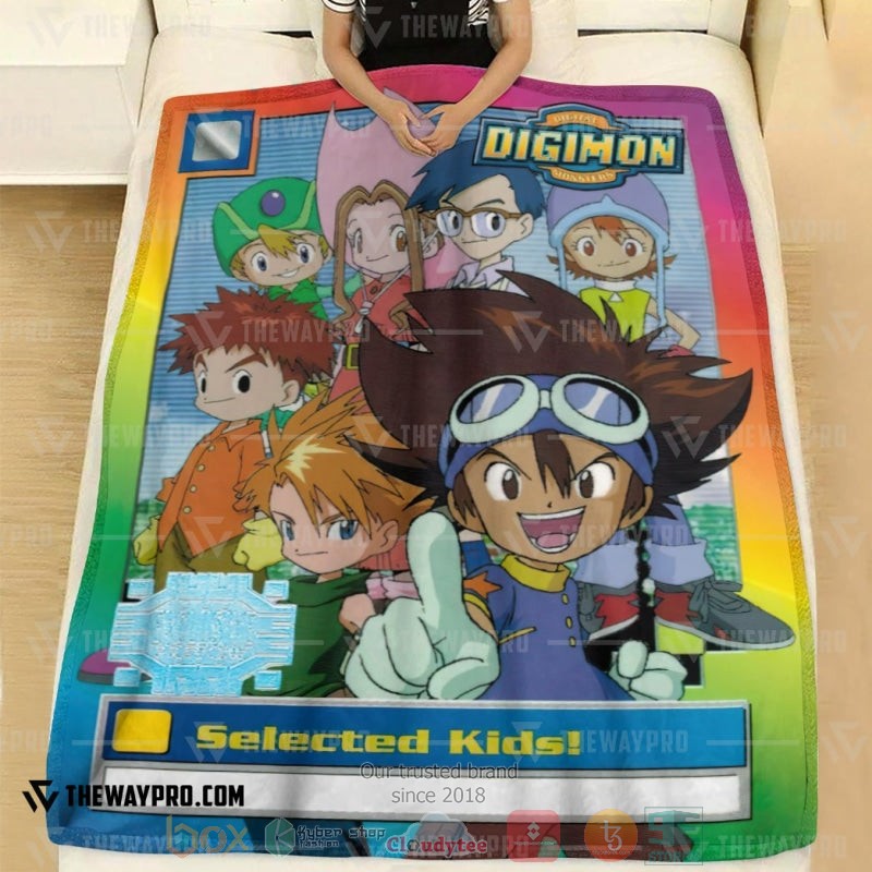 Anime Digimon Selected Kids Soft Blanket 1
