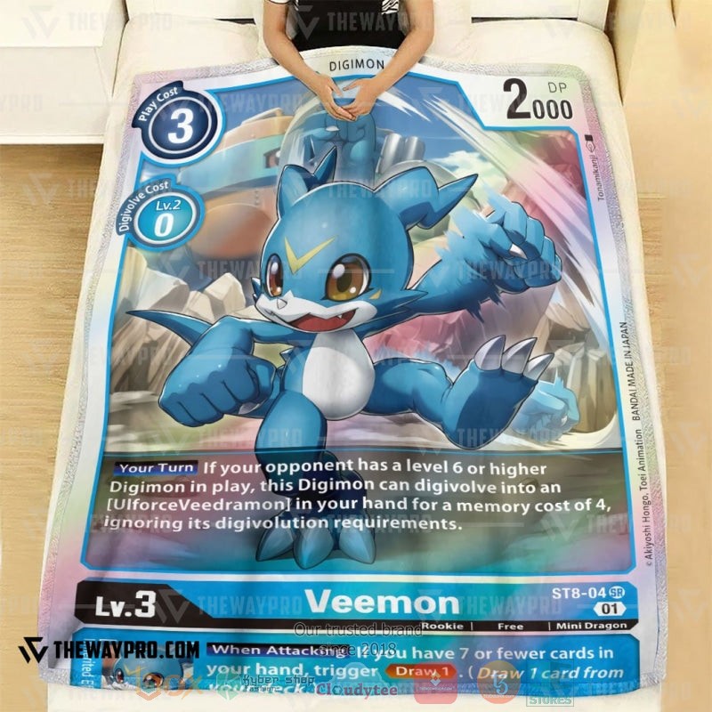 Anime Digimon Veemon Soft Blanket 1