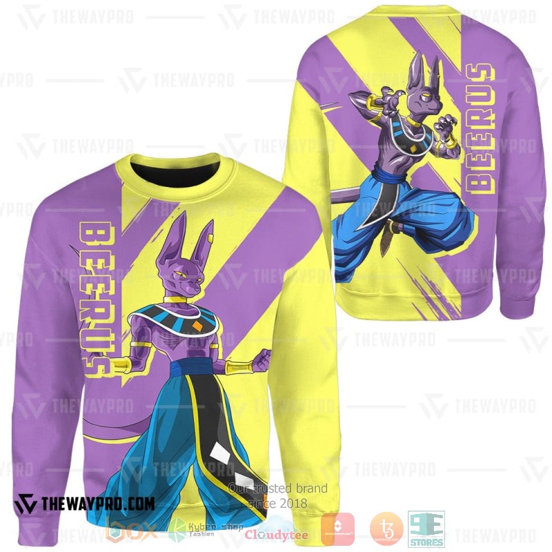 Anime Dragon Ball Beerus God Of Destruction Christmas Sweater