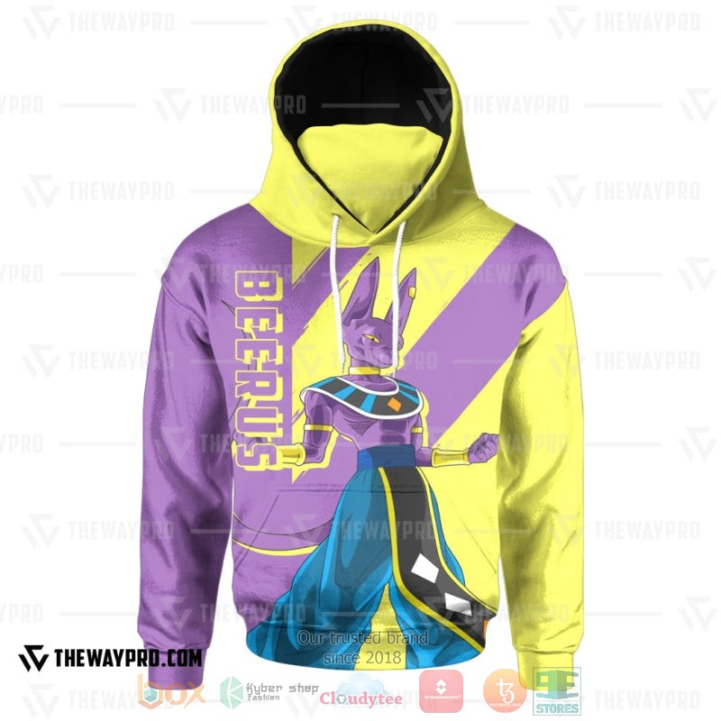 Anime Dragon Ball Beerus God Of Destruction Hoodie Mask 1