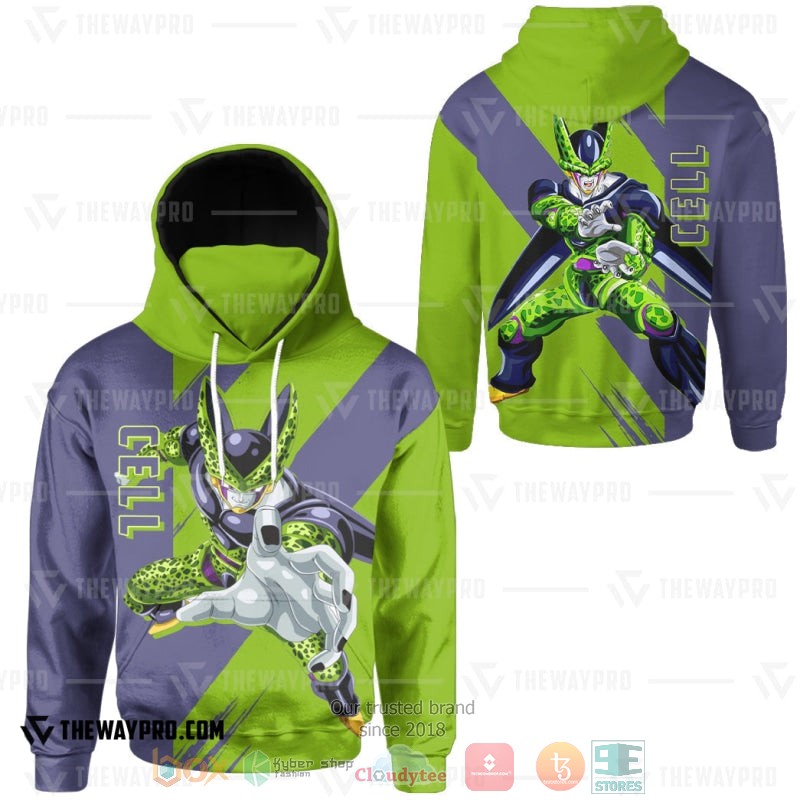 NEW Dragon Ball Cell Full Printed 3D Hoodie Mask 3 Anime Dragon Ball Cell Hoodie Mask 1 2