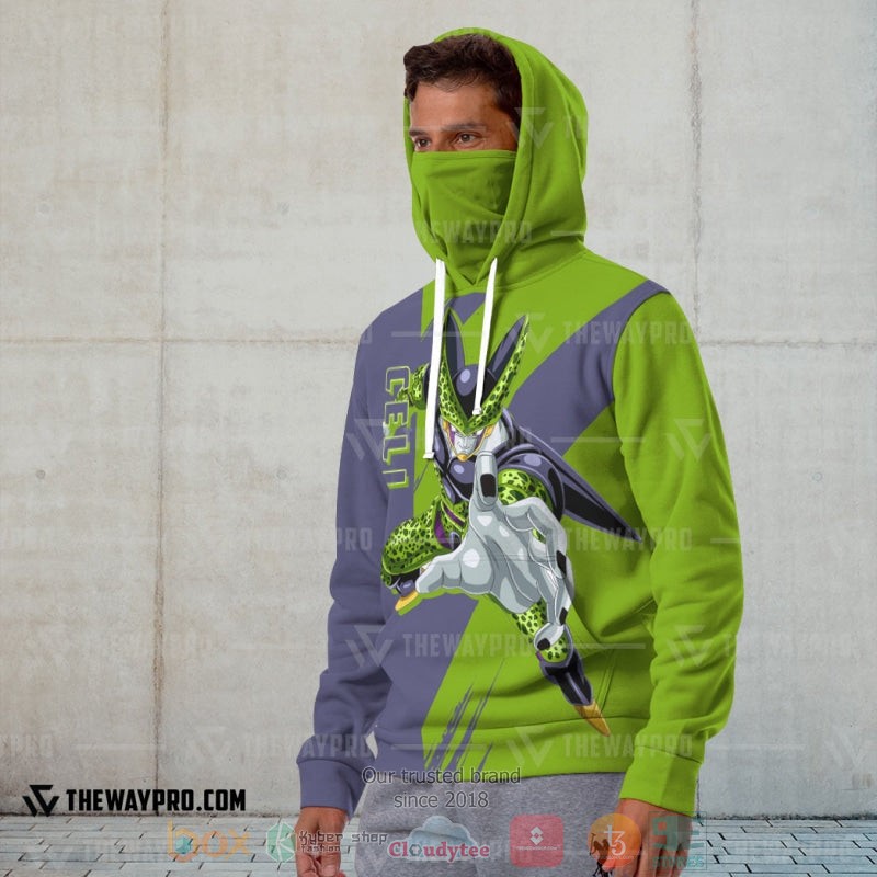 NEW Dragon Ball Cell Full Printed 3D Hoodie Mask 4 Anime Dragon Ball Cell Hoodie Mask 1 2 3