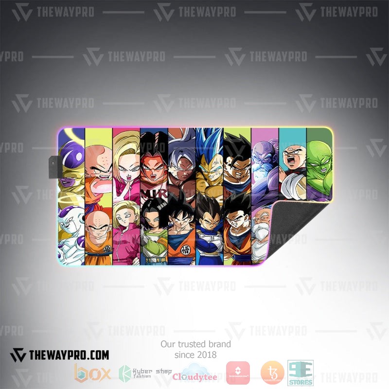 Anime Dragon Ball Main Characters Led Mousepad 1