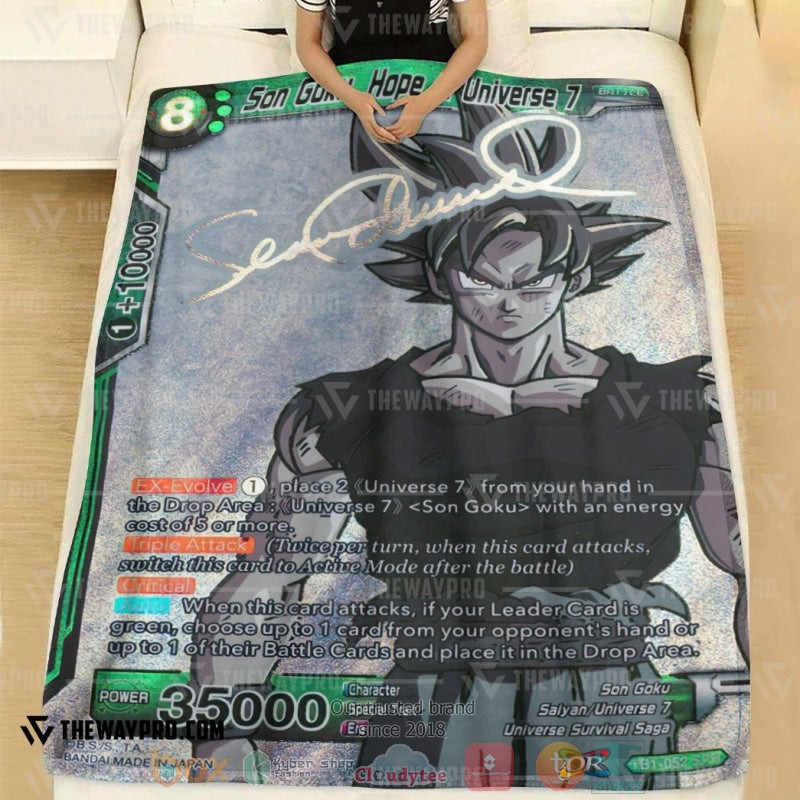 Anime Dragon Ball Son Goku Hope of Universe 7 Soft Blanket 1