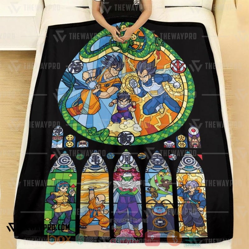 Anime Dragon Ball Stained Glass Soft Blanket 1