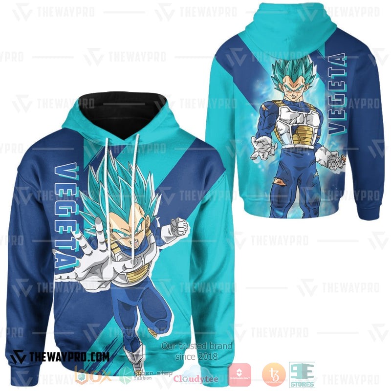 Anime Dragon Ball Vegeta blue Hoodie