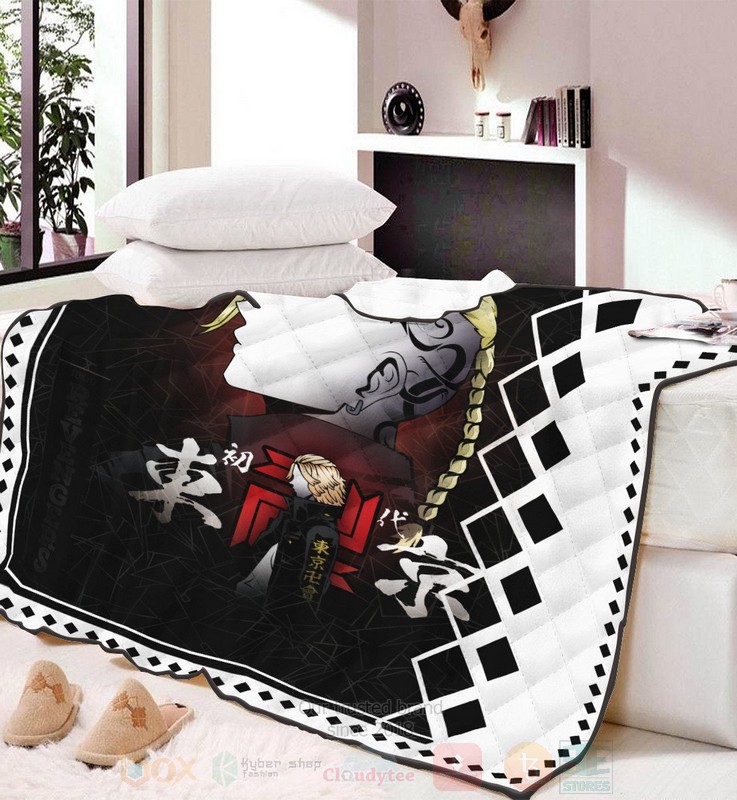 BEST Anime Draken Mikey Quilted Fabric 5 Anime Draken Mikey Quilt 1 2 3 4