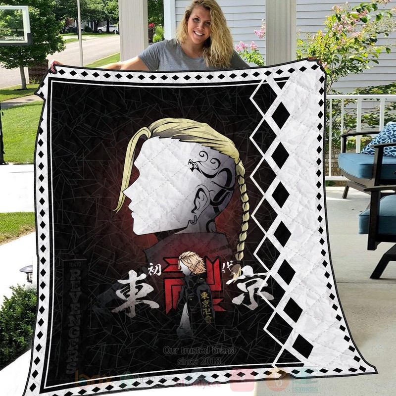 BEST Anime Draken Mikey Quilted Fabric 6 Anime Draken Mikey Quilt 1 2 3 4 5