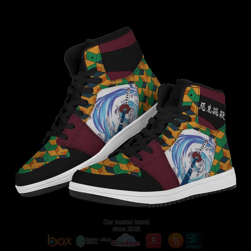 BEST Anime Giyu Water Skill Air Jordan 1 Retro High 4 Anime Giyu Water Skill Air Jordan High Top Shoes 1 2 3