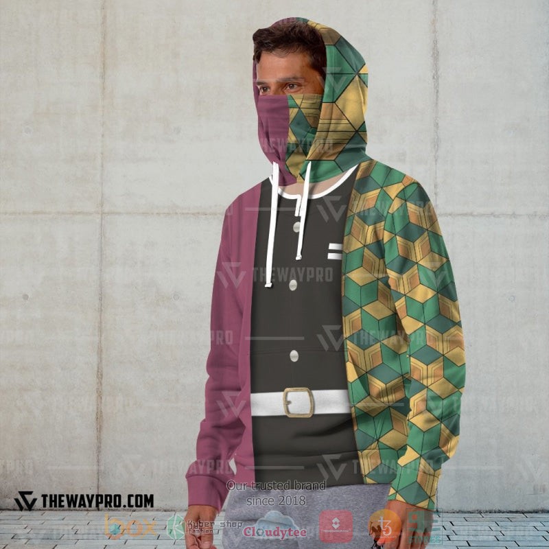 Anime Kimetsu no Yaiba Giyuu Hoodie Mask 1