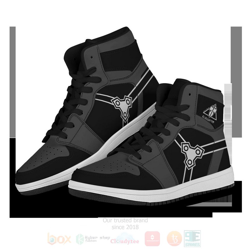 BEST Anime Kirito Elucidator Air Jordan 1 Retro High 4 Anime Kirito Elucidator Air Jordan High Top Shoes 1 2 3