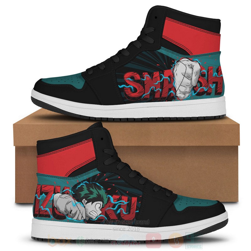 Anime Midoriya Smash Air Jordan High Top Shoes