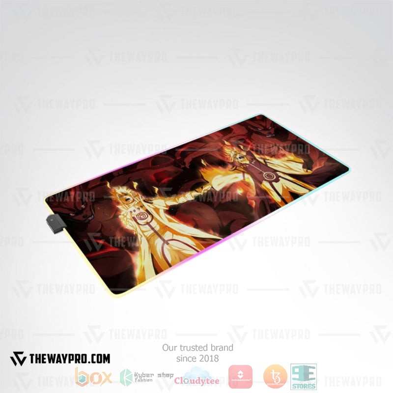 NEW Naruto Kyuubi Kurama Led Mousepad 3 Anime Naruto Kyuubi Kurama Led Mousepad 1 2