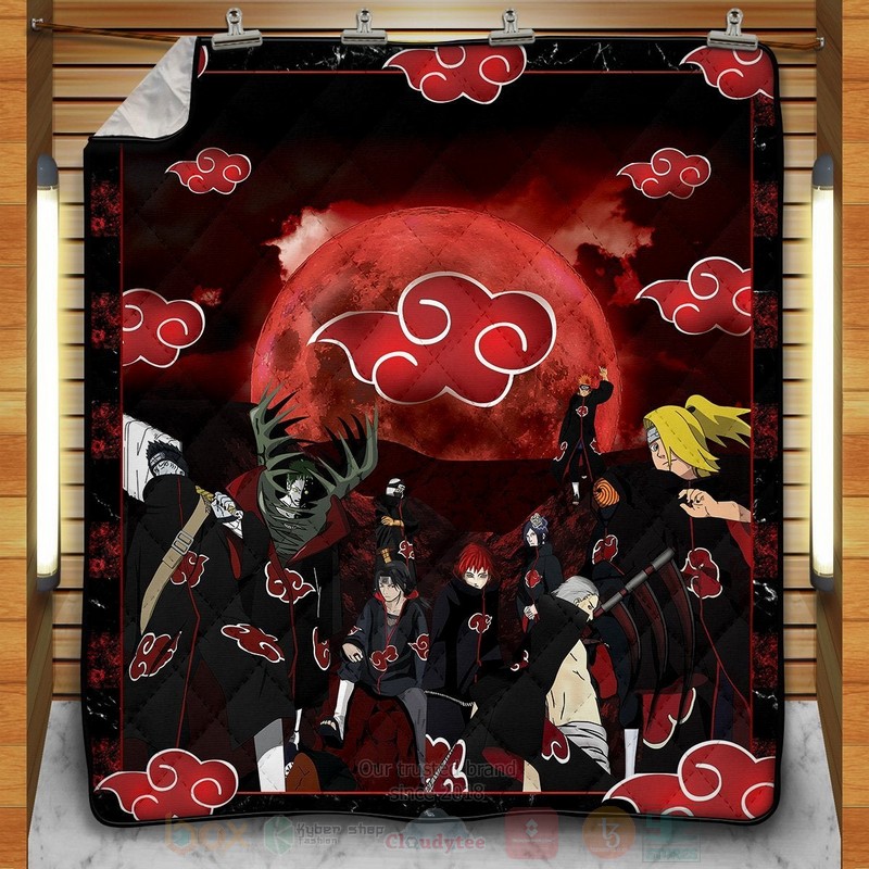 Anime Naruto Red Cloud Quilt