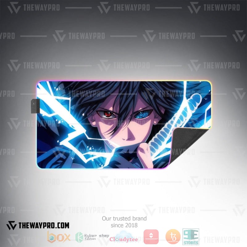 Anime Naruto Sasuke Rinnegan Led Mousepad 1
