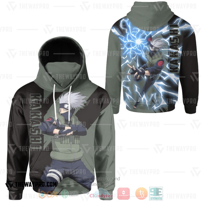 NEW Naruto Shippuden Hatake Kakashi Full Printed 3D Hoodie Mask 3 Anime Naruto Shippuden Hatake Kakashi Hoodie Mask 1 2