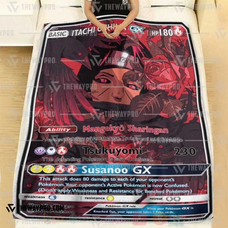 Anime Naruto Shippuden Itachi Uchiha Red Blanket 1