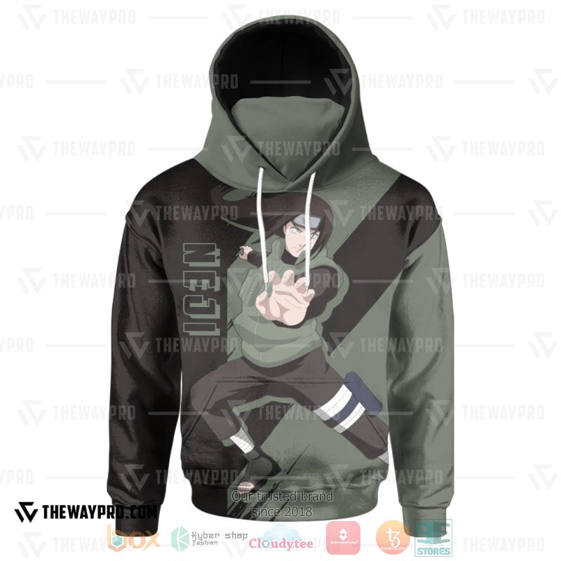 Anime Naruto Shippuden Neji Hoodie Mask 1