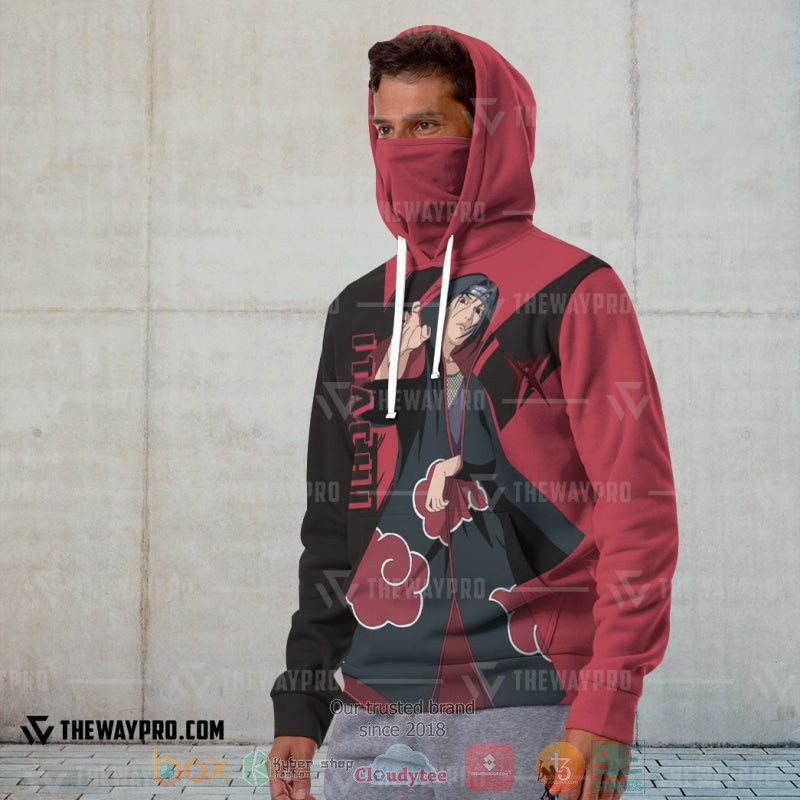 NEW Naruto Shippuden Uchiha Itachi Full Printed 3D Hoodie Mask 4 Anime Naruto Shippuden Uchiha Itachi Hoodie Mask 1 2 3