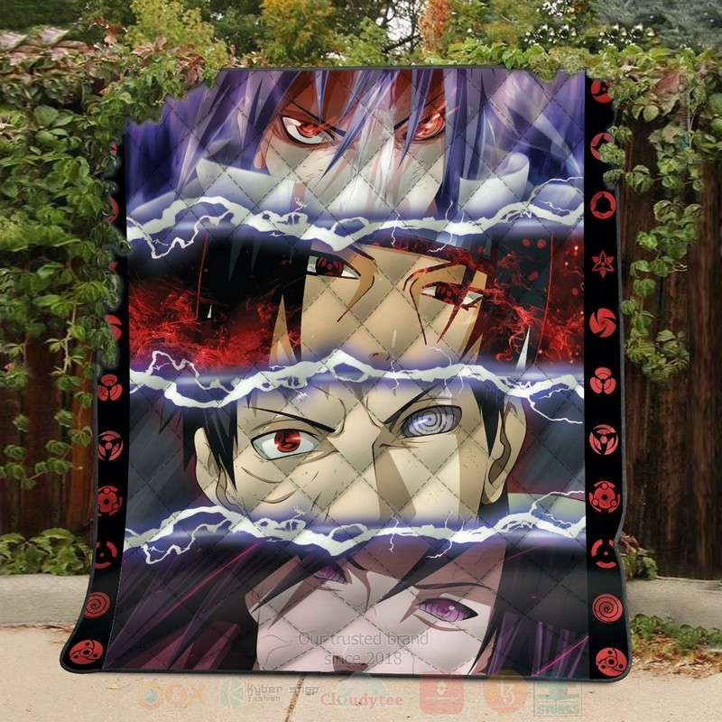 BEST Anime Naruto The Uchiha Quilted Fabric 4 Anime Naruto The Uchiha Quilt 1 2 3