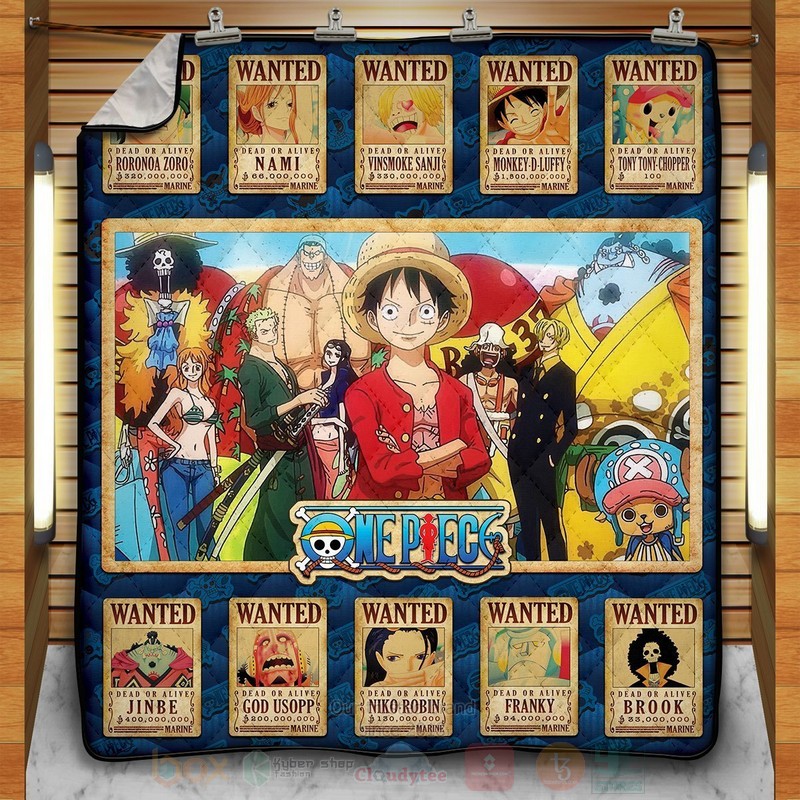 BEST Anime One Piece Straw Hat Bounty Quilted Fabric 13 Anime One Piece Straw Hat Bounty Quilt