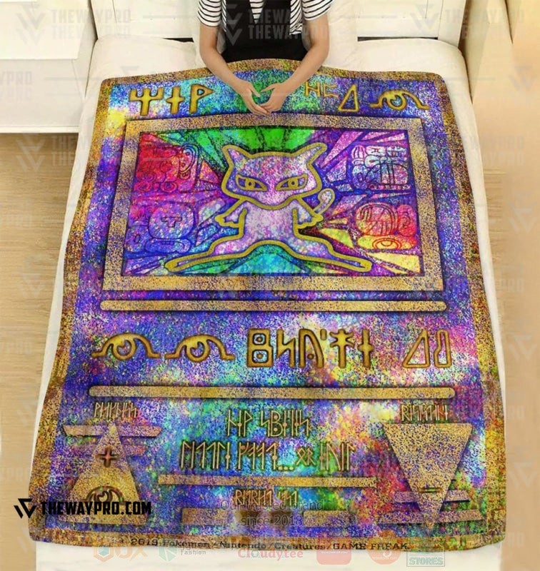 Anime Pokemon Ancient Mew Holo Blanket 1