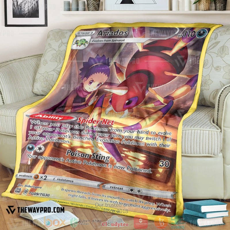 NEW Pokemon Ariados 2022 Blanket 9 Anime Pokemon Ariados 2022 Soft Blanket