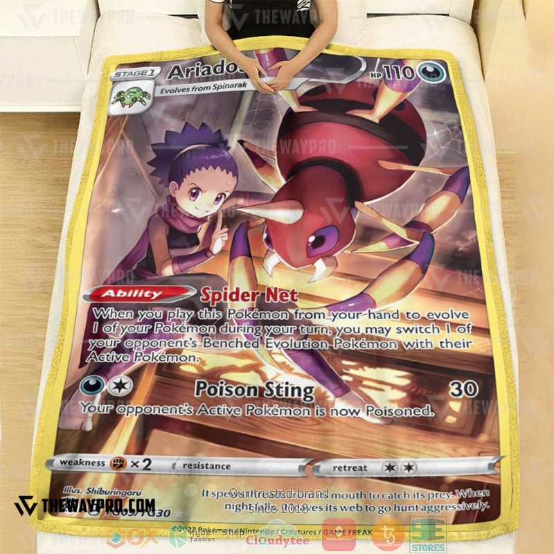 NEW Pokemon Ariados 2022 Blanket 2 Anime Pokemon Ariados 2022 Soft Blanket 1